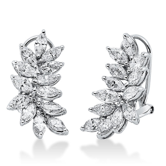 Ohrschmuck 18 kt WG, 26 Nav. 2,06 ct, TW-si