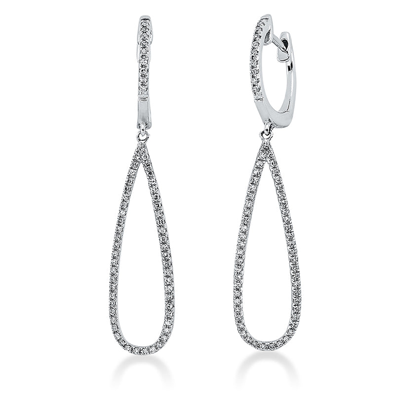 Ohrschmuck 14 kt WG, 124 Dia. 0,35 ct, W-si