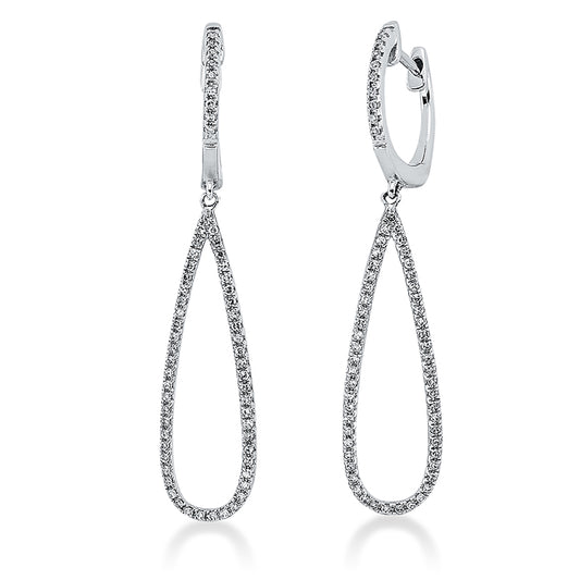 Ohrschmuck 14 kt WG, 124 Dia. 0,35 ct, W-si