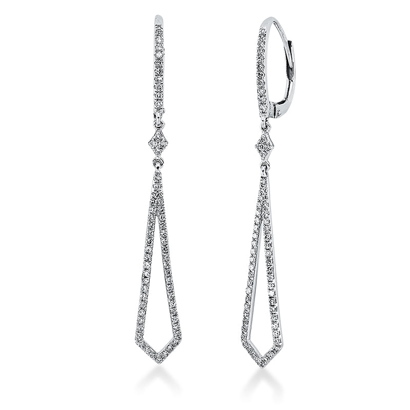 Ohrschmuck 14 kt WG, 120 Dia. 0,33 ct, W-si