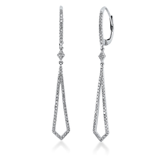 Ohrschmuck 14 kt WG, 120 Dia. 0,33 ct, W-si