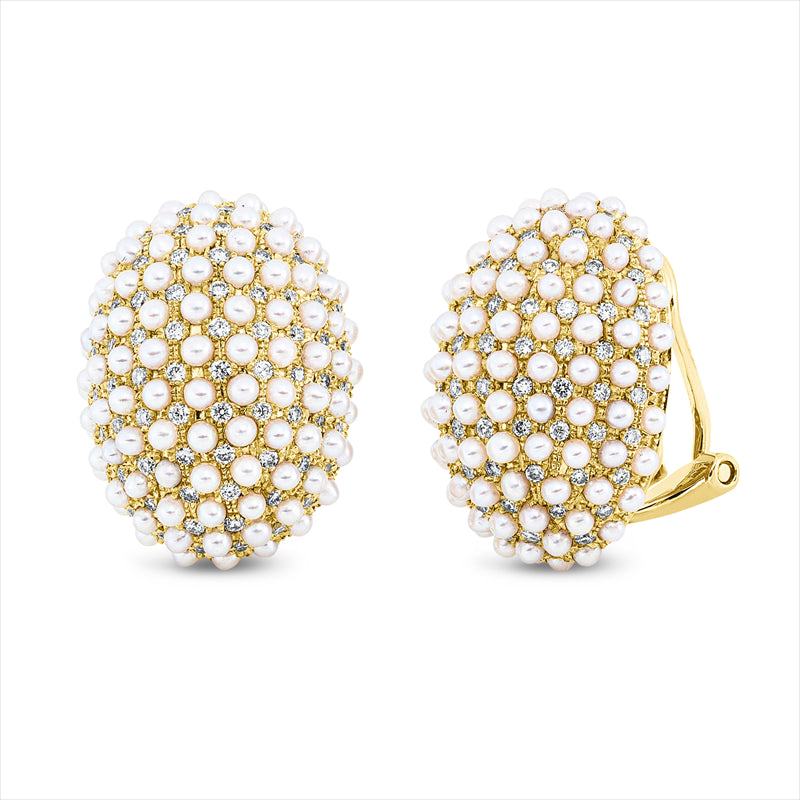 Ohrschmuck 18 kt GG, 160 Brill. 0,61 ct, TW-vsi, 198 ZP weiß 1,4 mm