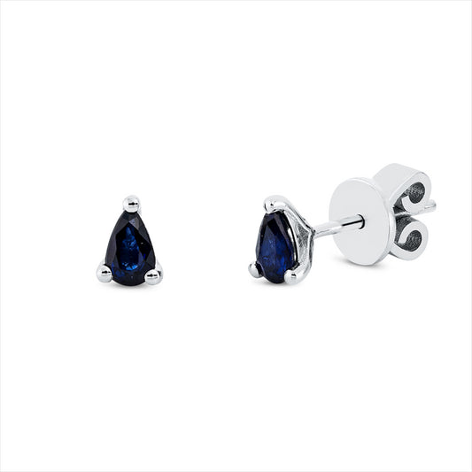 Ohrstecker 18 kt WG, 2 Saphire 0,48 ct blau