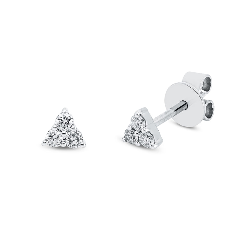 Ohrstecker 18 kt WG, 6 Brill. 0,13 ct, TW-si