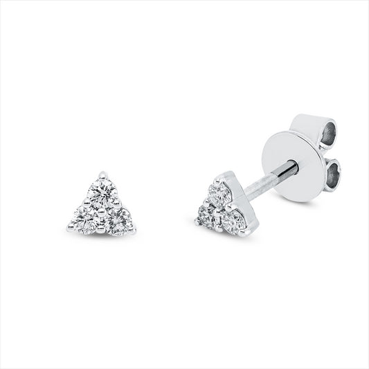 Ohrstecker 18 kt WG, 6 Brill. 0,13 ct, TW-si