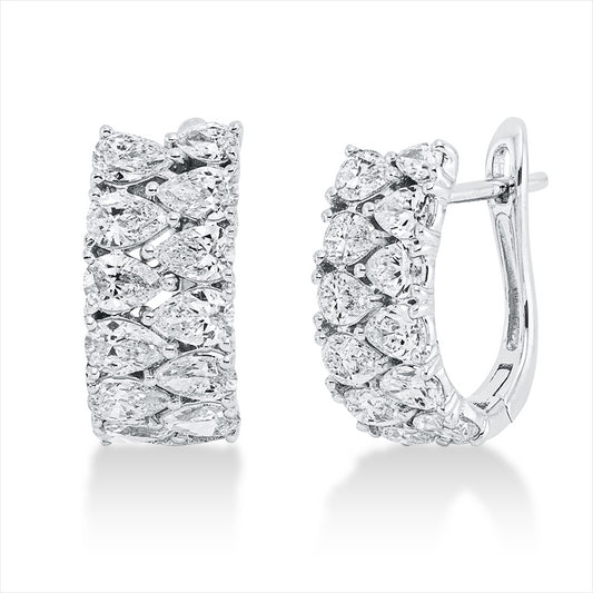 Creolen 18 kt WG, 24 Tropfen 2,00 ct, TW-vsi