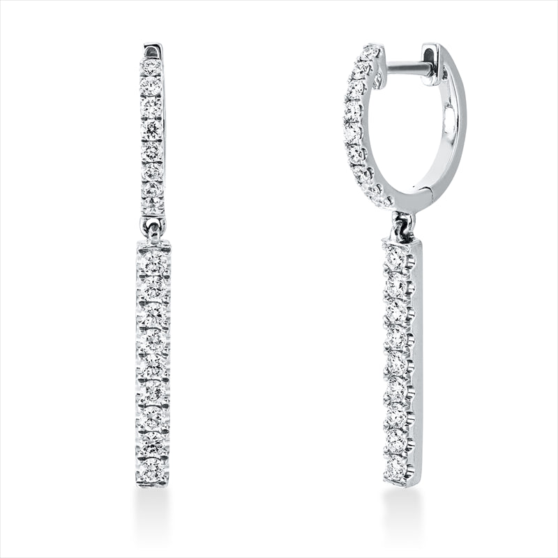 Ohrschmuck 18 kt WG, 36 Brill. 0,51 ct, TW-si