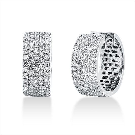 Creolen 14 kt WG, 140 Brill. 2,62 ct, TW-pi