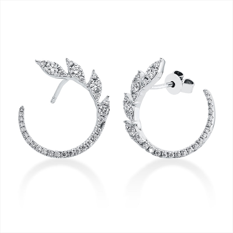 Ohrschmuck 18 kt WG, 54 Brill. 0,29 ct, TW-si, 6 Brill. 0,26 ct, TW-si, 2 Brill. 0,06 ct, TW-si