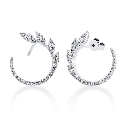 Ohrschmuck 18 kt WG, 54 Brill. 0,29 ct, TW-si, 6 Brill. 0,26 ct, TW-si, 2 Brill. 0,06 ct, TW-si