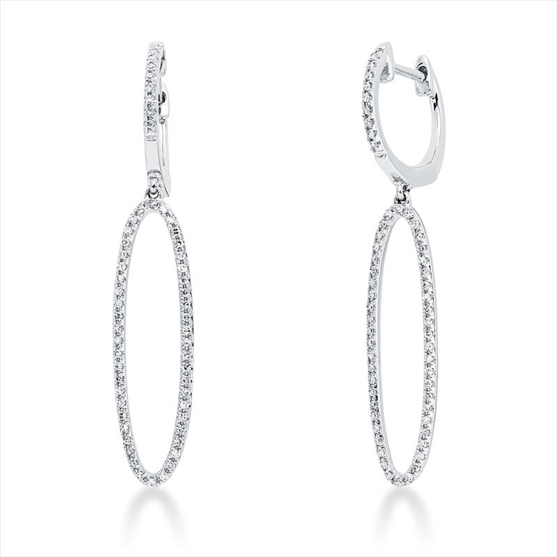 Ohrschmuck 14 kt WG, 114 Dia. 0,32 ct, W-si