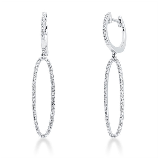 Ohrschmuck 14 kt WG, 114 Dia. 0,32 ct, W-si