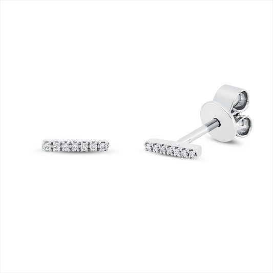 Ohrstecker 18 kt WG, 14 Brill. 0,03 ct, TW-si