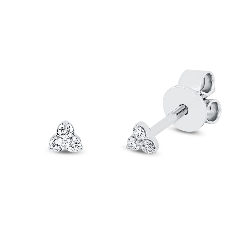 Ohrstecker 18 kt WG, 6 Brill. 0,07 ct, TW-si