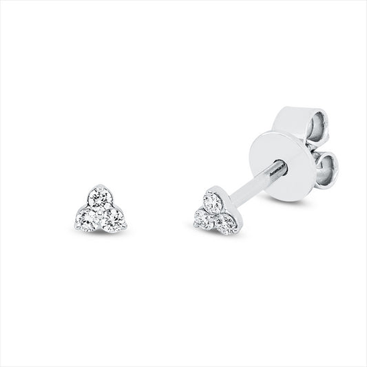 Ohrstecker 18 kt WG, 6 Brill. 0,07 ct, TW-si