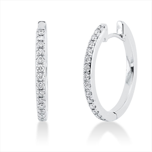 Creolen 18 kt WG, 30 Brill. 0,33 ct, TW-vsi