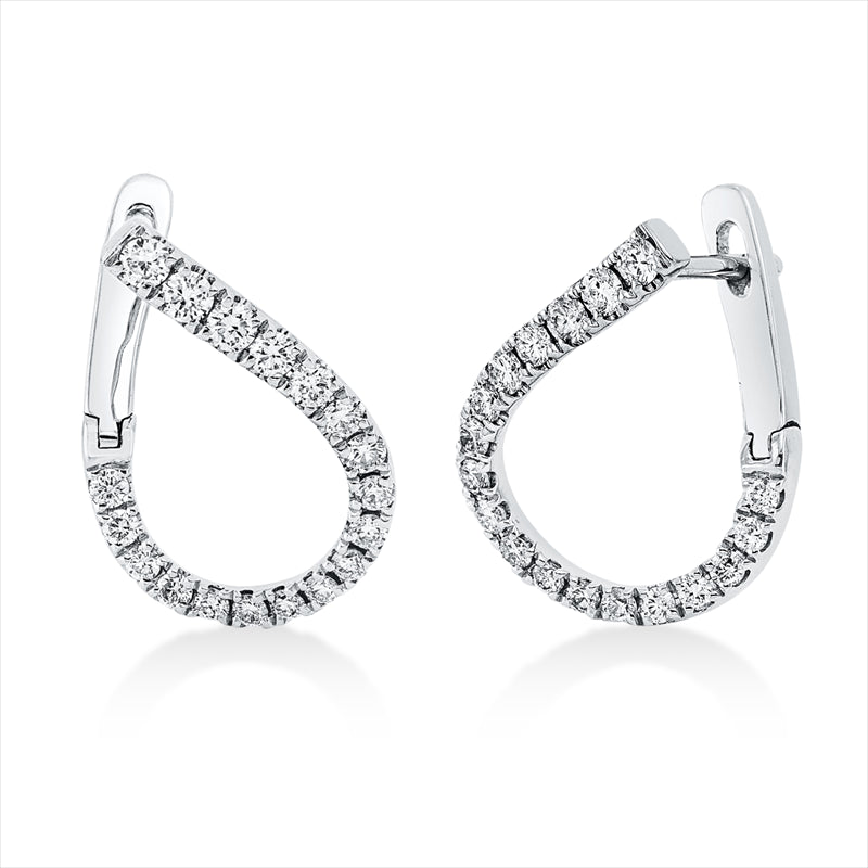Ohrschmuck 18 kt WG, 36 Brill. 0,48 ct, TW-si