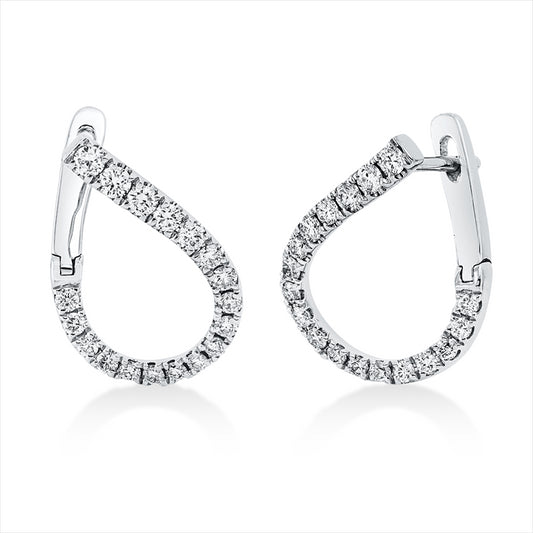 Ohrschmuck 18 kt WG, 36 Brill. 0,48 ct, TW-si