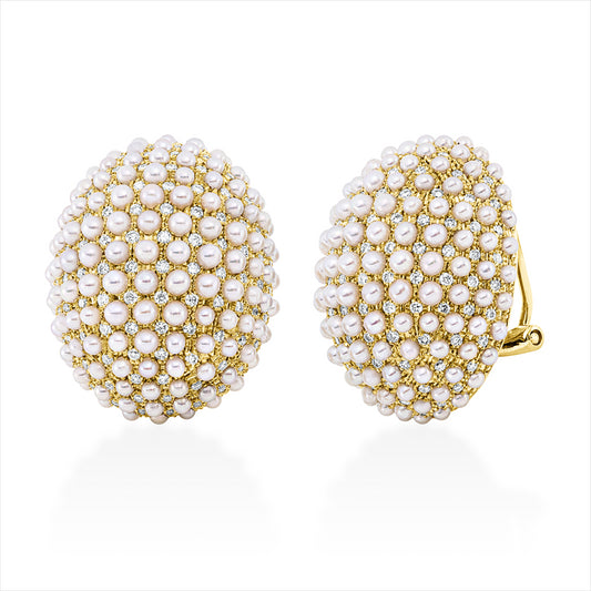 Ohrschmuck 18 kt GG, 216 Brill. 0,88 ct, TW-vsi, 262 ZP weiß