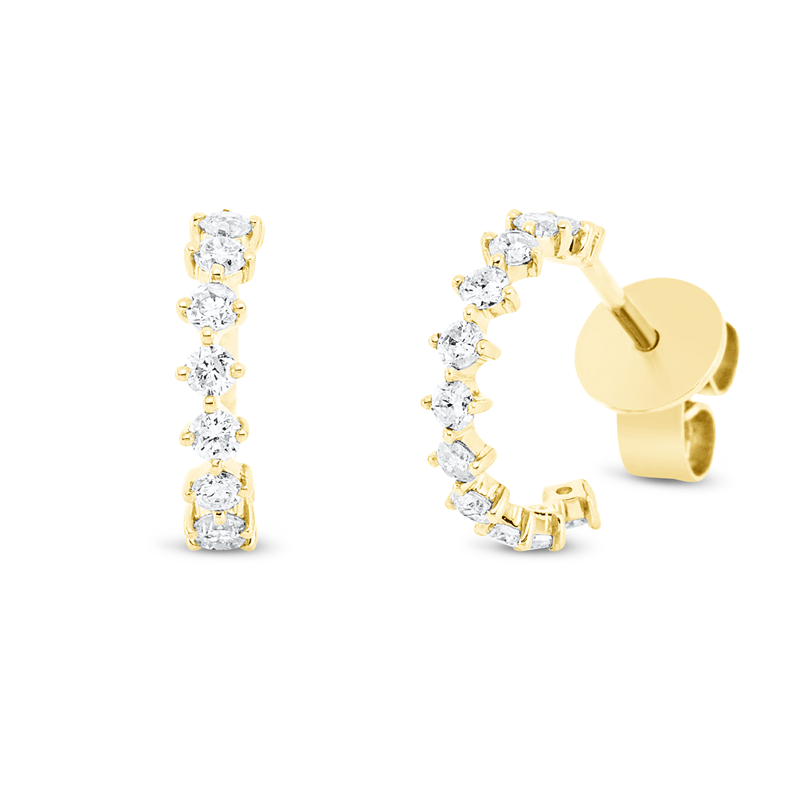 Ohrstecker 18 kt GG, 22 Brill. 0,35 ct, I-pi