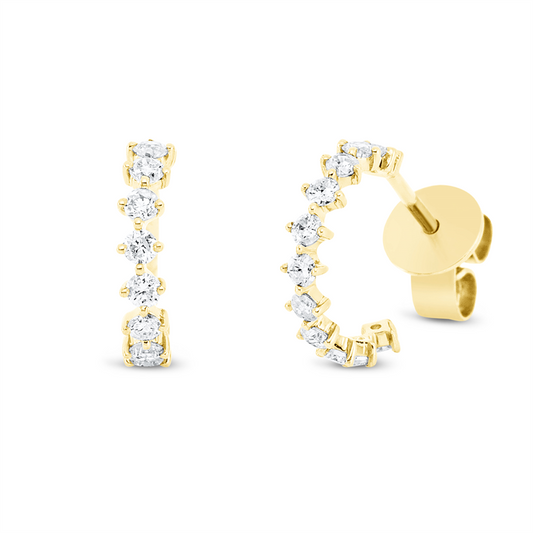 Ohrstecker 18 kt GG, 22 Brill. 0,35 ct, I-pi
