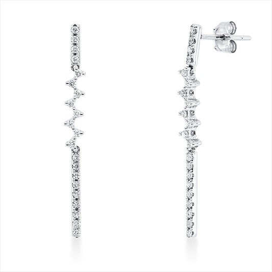Ohrschmuck 18 kt WG, 42 Brill. 0,27 ct, W-si