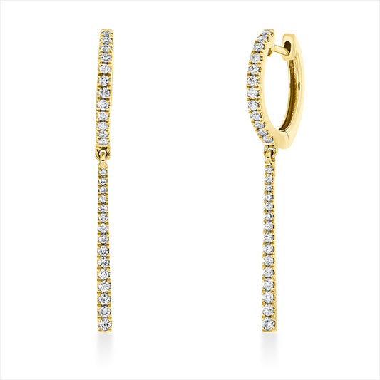 Ohrschmuck 18 kt GG, 54 Brill. 0,28 ct, W-si