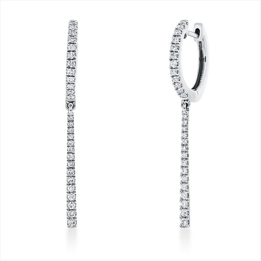 Ohrschmuck 18 kt WG, 54 Brill. 0,28 ct, W-si