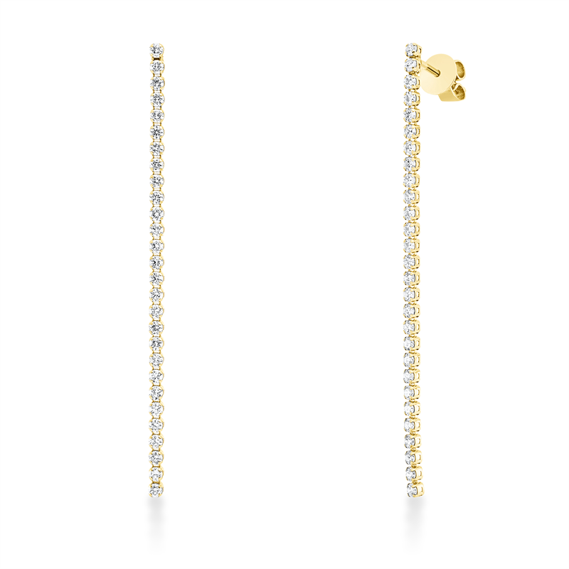 Ohrschmuck 18 kt GG, 56 Brill. 0,85 ct, TW-si