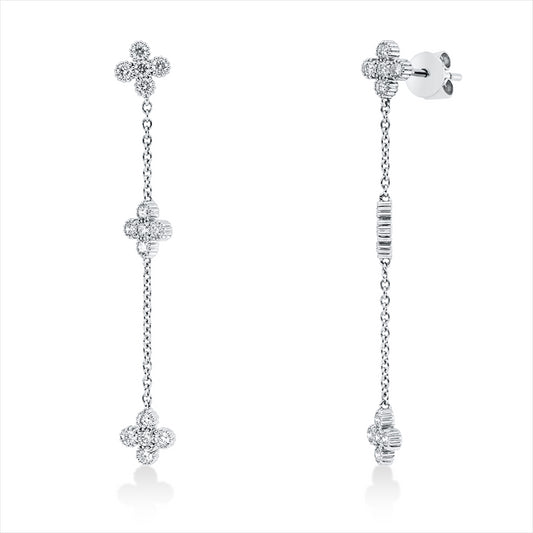 Ohrschmuck 18 kt WG, 30 Brill. 0,51 ct, W-si