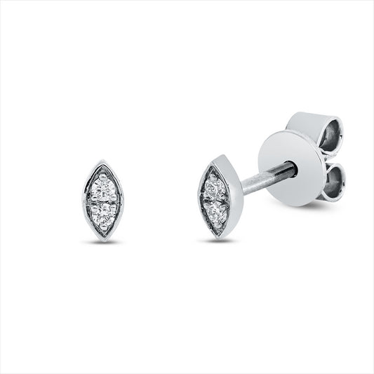 Ohrstecker 18 kt WG, 4 Brill. 0,04 ct, TW-si