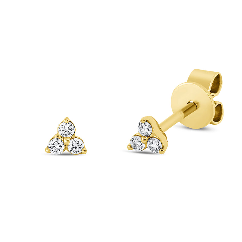 Ohrstecker 18 kt GG, 6 Brill. 0,08 ct, TW-si