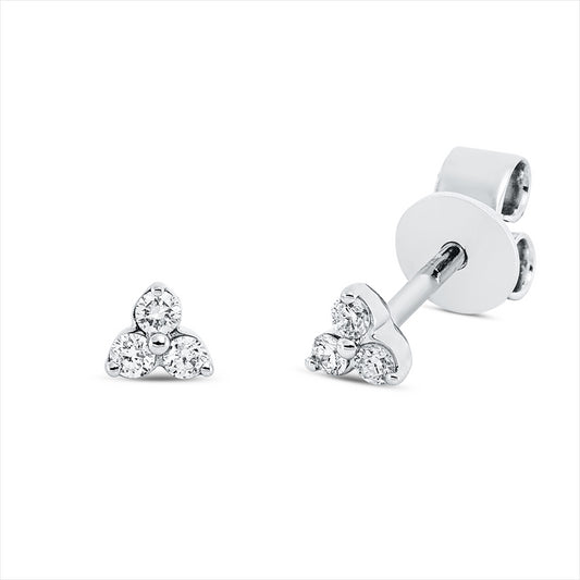Ohrstecker 18 kt WG, 6 Brill. 0,08 ct, TW-si