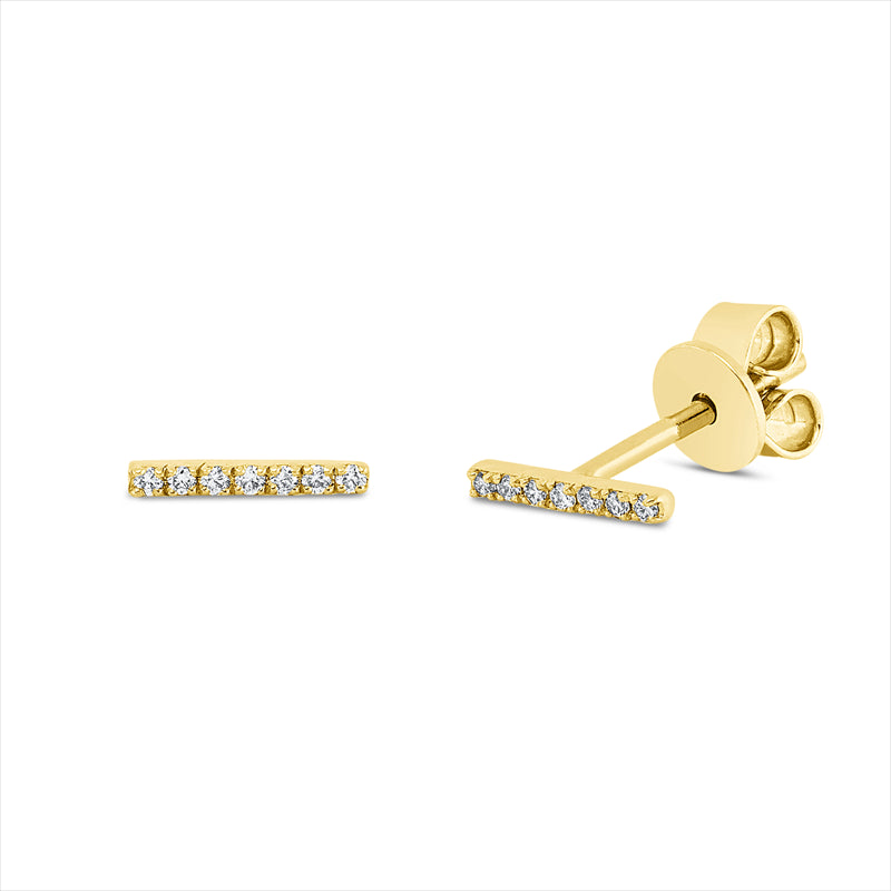 Ohrstecker 18 kt GG, 14 Brill. 0,05 ct, TW-si