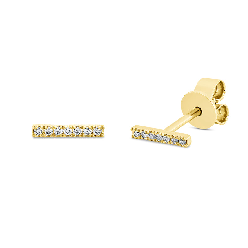 Ohrstecker 18 kt GG, 14 Brill. 0,05 ct, TW-si
