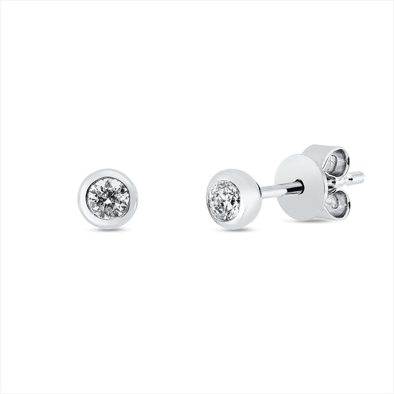 Ohrstecker 18 kt WG, 2 Brill. 0,16 ct, TW-si