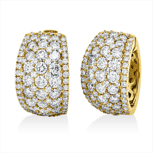 Creolen 18 kt GG, 194 Brill. 4,09 ct, TW-pi