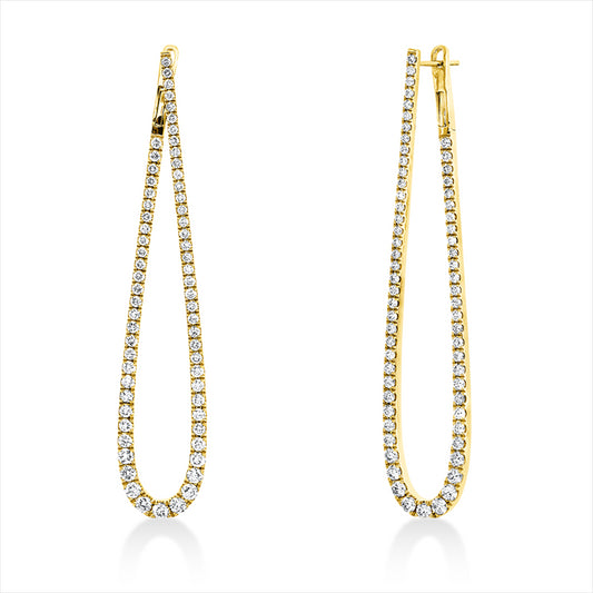 Ohrschmuck 18 kt GG, 130 Brill. 2,29 ct, I-si