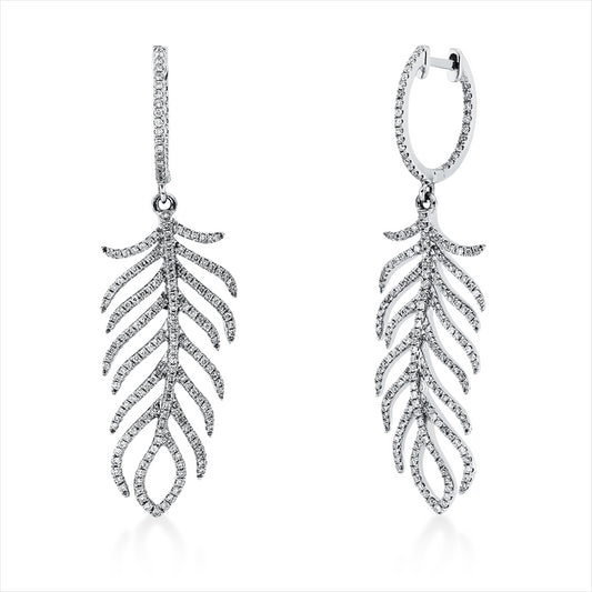 Ohrschmuck 18 kt WG, 384 Brill. 1,15 ct, TW-si