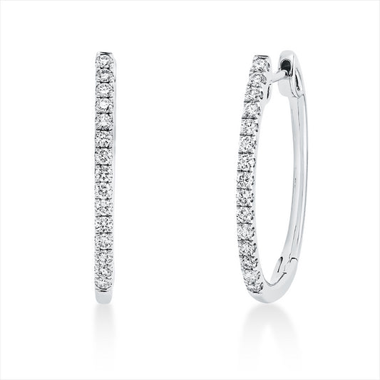 Creolen 18 kt WG, 30 Brill. 0,49 ct, TW-si