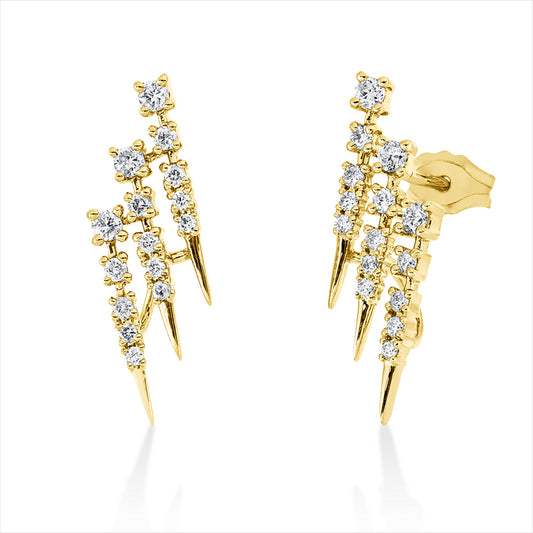 Ohrstecker 18 kt GG, 30 Brill. 0,29 ct, W-si