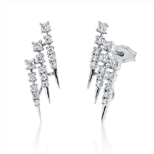 Ohrstecker 18 kt WG, 30 Brill. 0,30 ct, W-si