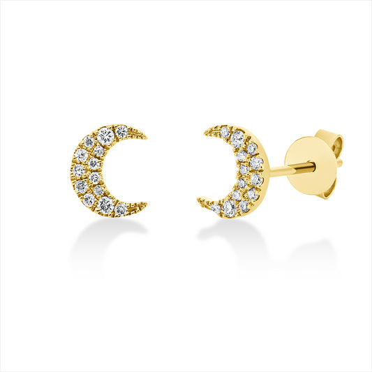 Ohrstecker 18 kt GG, 26 Brill. 0,12 ct, W-si