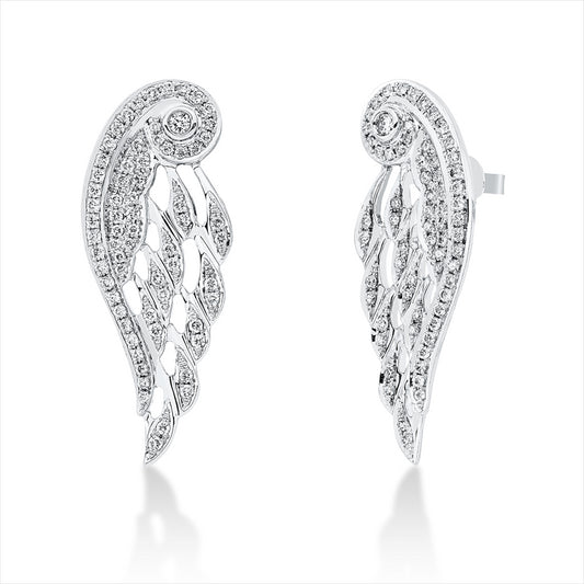 Ohrstecker 18 kt WG, 134 Brill. 0,71 ct, W-si