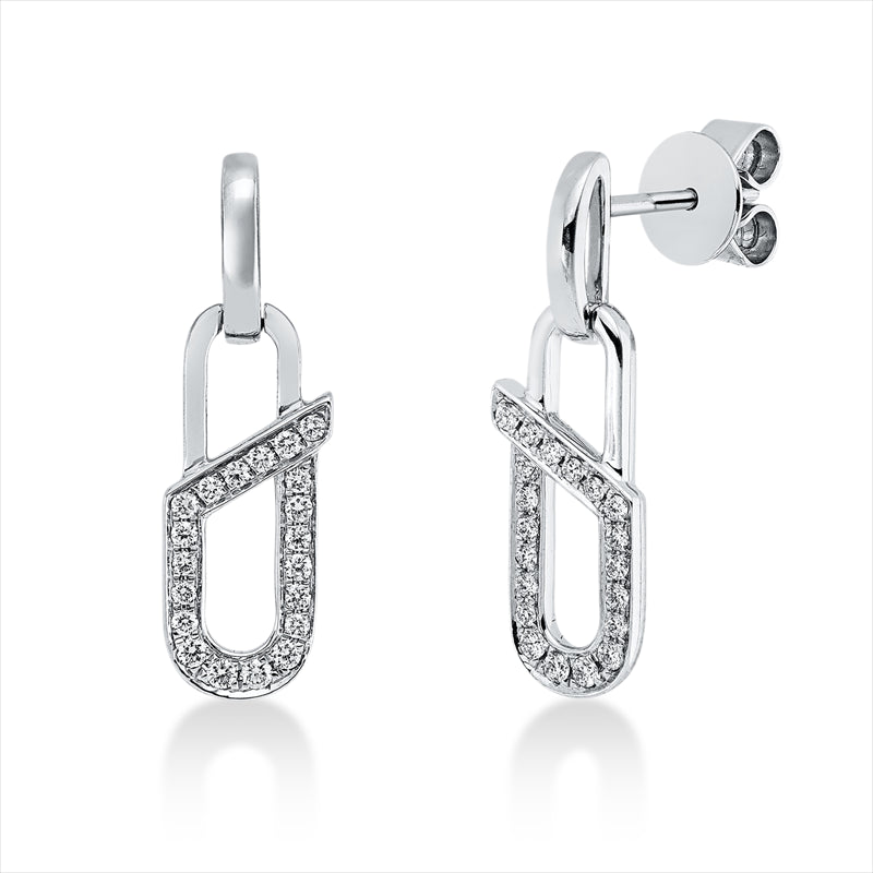 Ohrschmuck 18 kt WG, 40 Brill. 0,21 ct, F-vsi