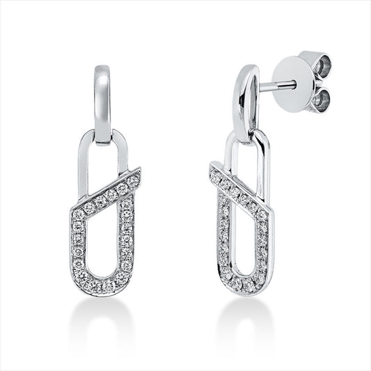 Ohrschmuck 18 kt WG, 40 Brill. 0,21 ct, F-vsi