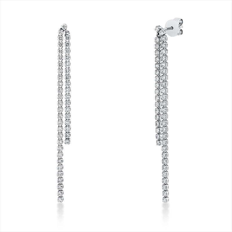Ohrschmuck 18 kt WG, 90 Brill. 1,34 ct, TW-si