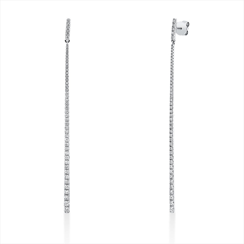 Ohrschmuck 18 kt WG, 94 Brill. 0,95 ct, TW-si