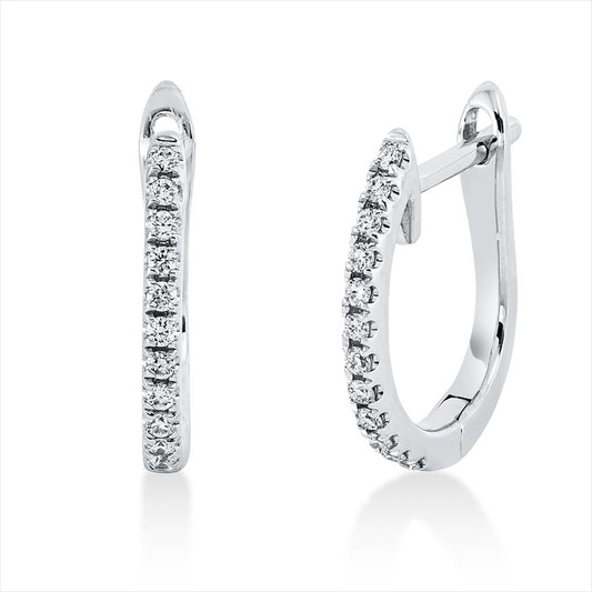 Creolen 18 kt WG, 24 Brill. 0,12 ct, TW-si