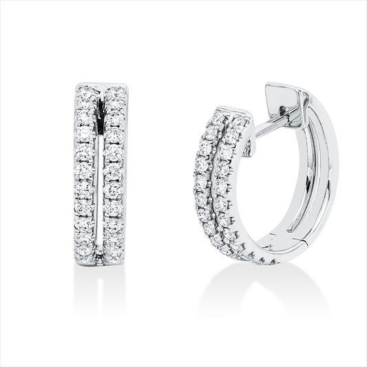 Creolen 18 kt WG, 48 Brill. 0,53 ct, TW-si